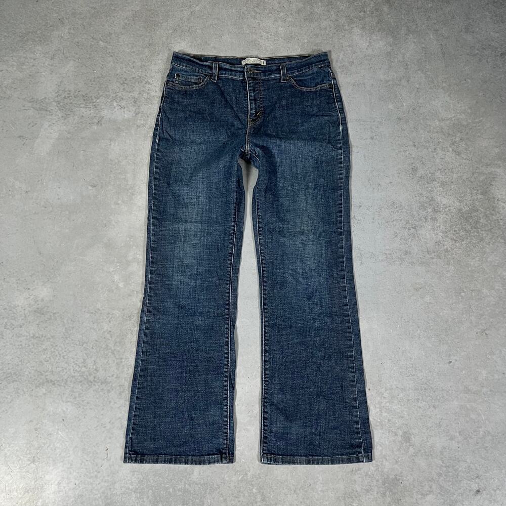 Levi's 512 Perfectly Slimming Bootcut Women's Jeans Dark Wash Flared Size 14